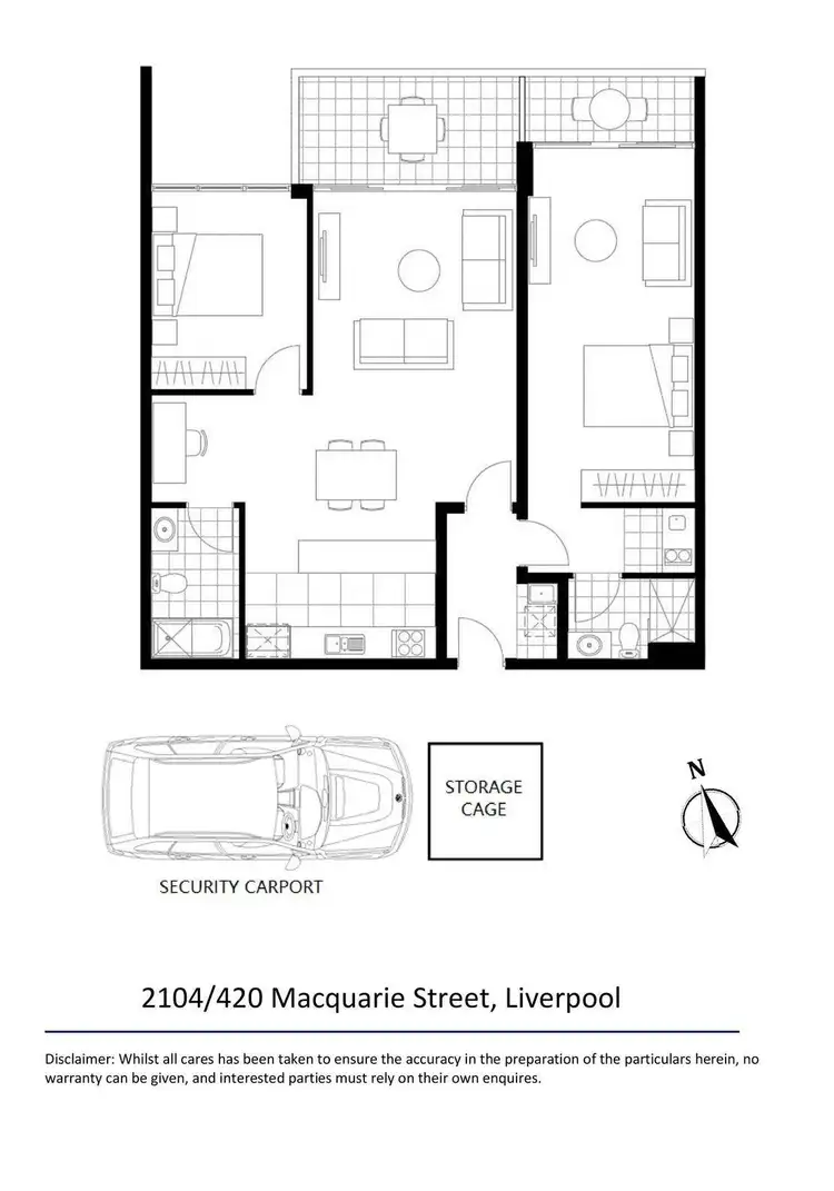 Floorplan of Homely apartment listing, 2104/420 Macquarie Street, Liverpool NSW 2170