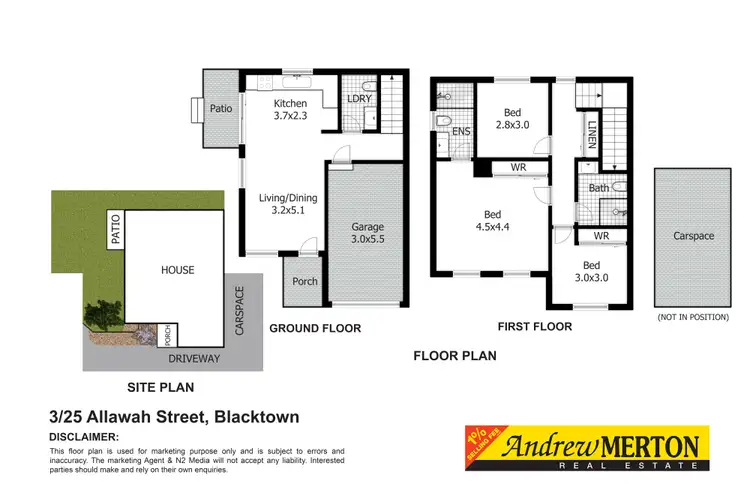 Floorplan of Homely townhouse listing, 3/25 Allawah Street, Blacktown NSW 2148