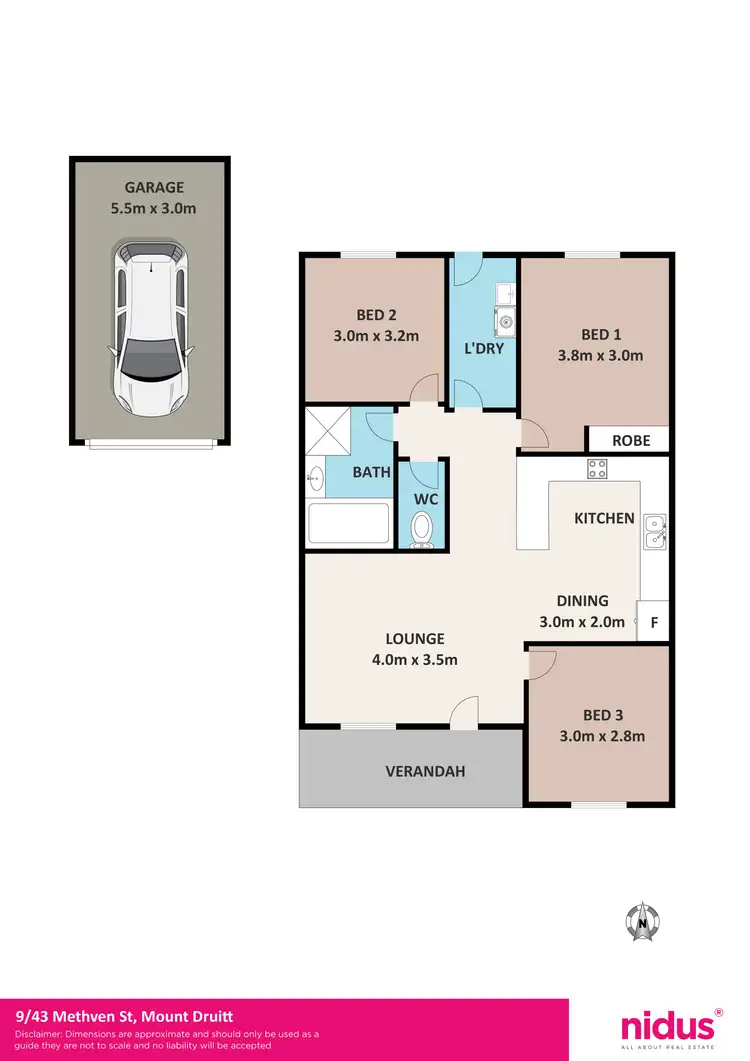 Floorplan of Homely villa listing, 9/43 Methven Street, Mount Druitt NSW 2770