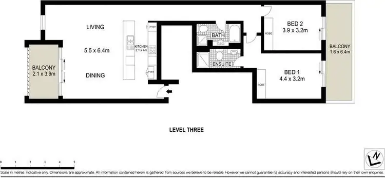 Floorplan of Homely apartment listing, 304/1-3 Larkin Street, Camperdown NSW 2050