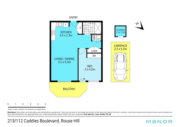 Floorplan of Homely unit listing, 213/112 Caddies Boulevard, Rouse Hill NSW 2155