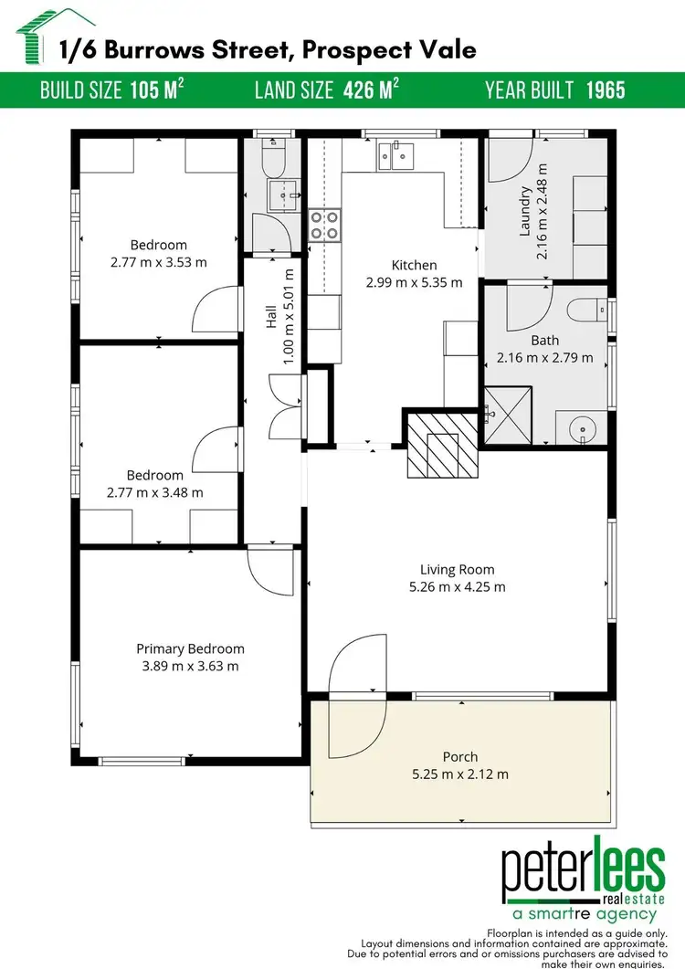 Floorplan of Homely house listing, 1/6 Burrows Street, Prospect Vale TAS 7250