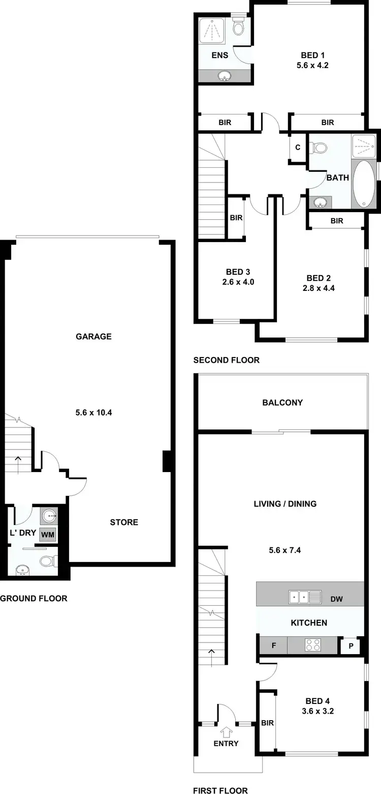 Floorplan of Homely townhouse listing, 11 Linacre Drive, Bundoora VIC 3083