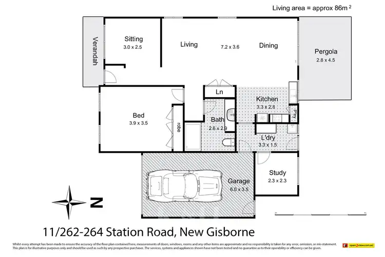 Floorplan of Homely unit listing, 11/262-264 Station Road, New Gisborne VIC 3438