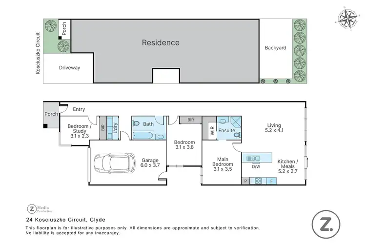 Floorplan of Homely house listing, 24 Kosciuszko Circuit, Clyde VIC 3978