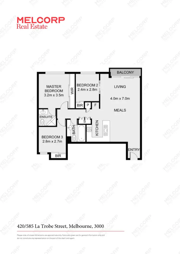 Floorplan of Homely apartment listing, 420/585 La Trobe Street, Melbourne VIC 3000