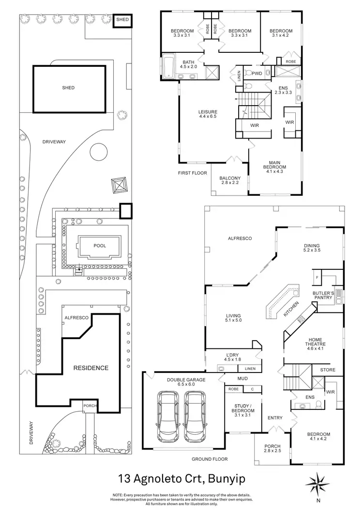 Floorplan of Homely house listing, 13 Agnoleto Court, Bunyip VIC 3815