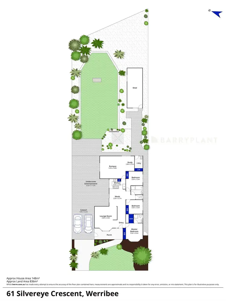 Floorplan of Homely house listing, 61 Silvereye Crescent, Werribee VIC 3030