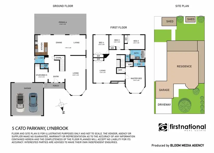 Floorplan of Homely house listing, 5 Cato Parkway, Lynbrook VIC 3975
