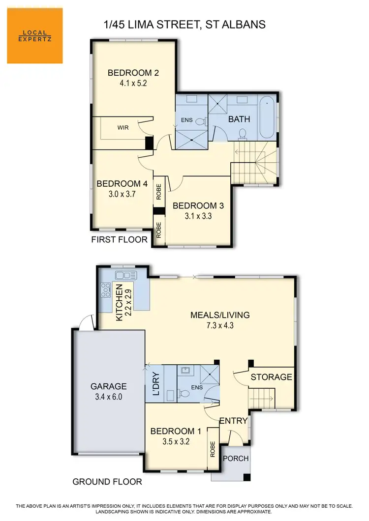 Floorplan of Homely unit listing, 1/45 Lima Street, St Albans VIC 3021