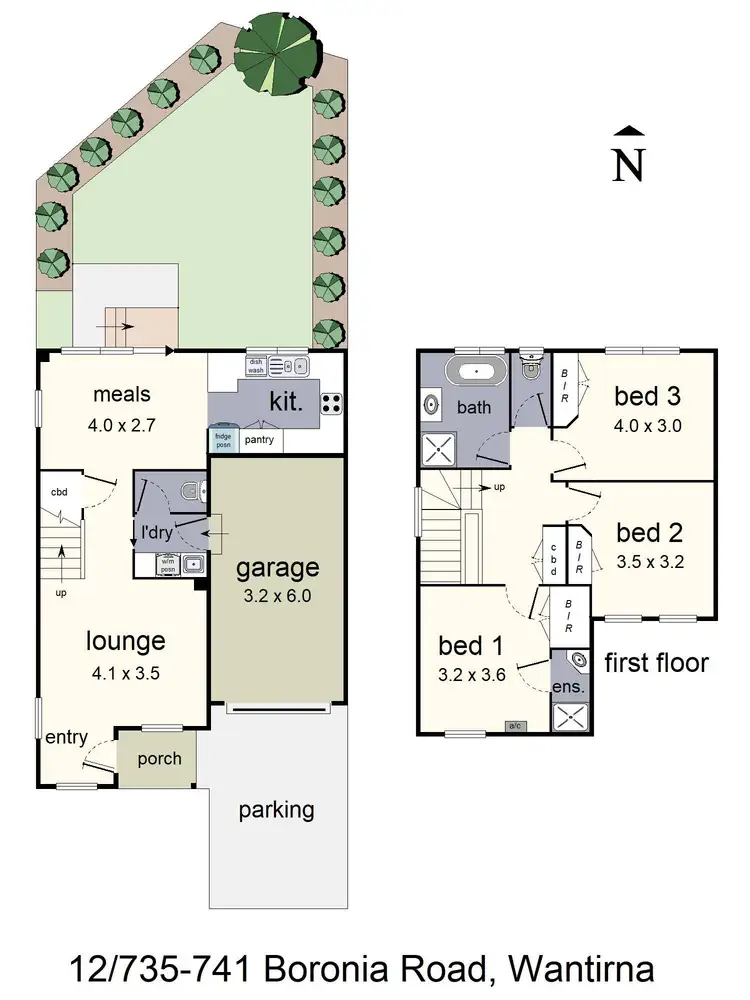 Floorplan of Homely townhouse listing, 12/735-741 Boronia Road, Wantirna VIC 3152