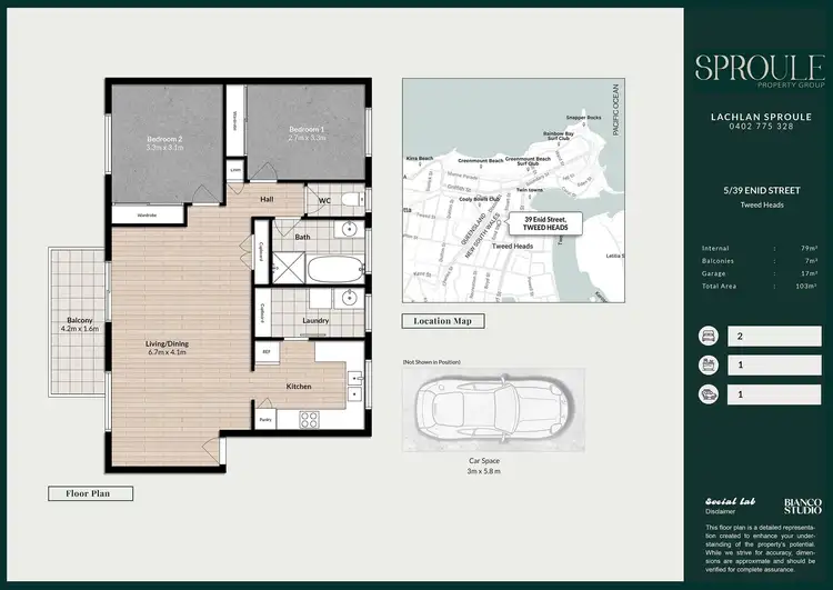 Floorplan of Homely unit listing, 5/39 Enid Street, Tweed Heads NSW 2485