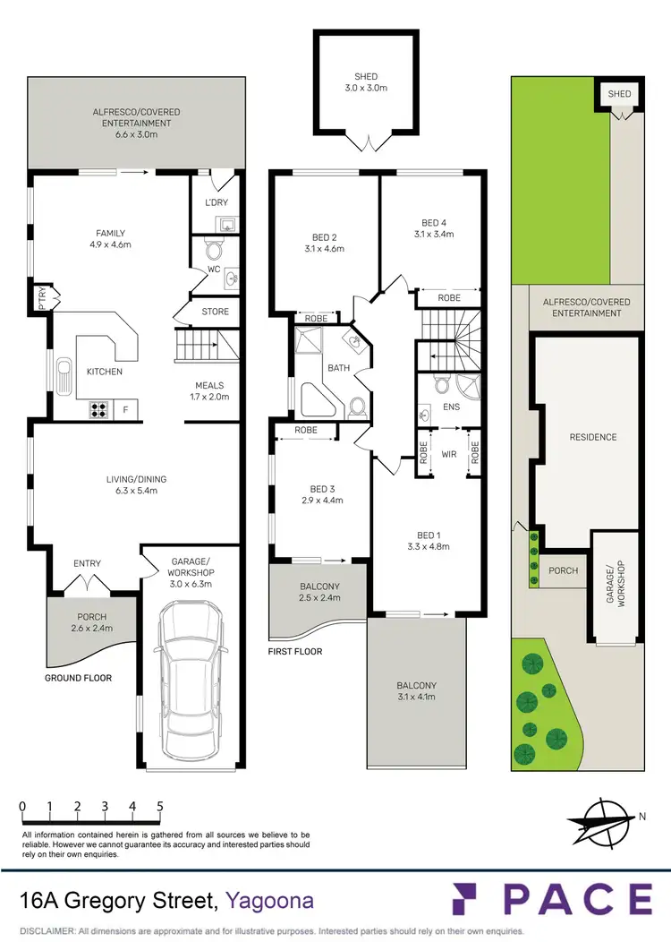 Floorplan of Homely semi-detached listing, 16A Gregory Street, Yagoona NSW 2199