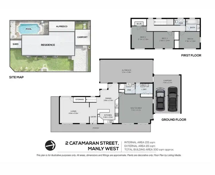 Floorplan of Homely house listing, 2 Catamaran Street, Manly West QLD 4179