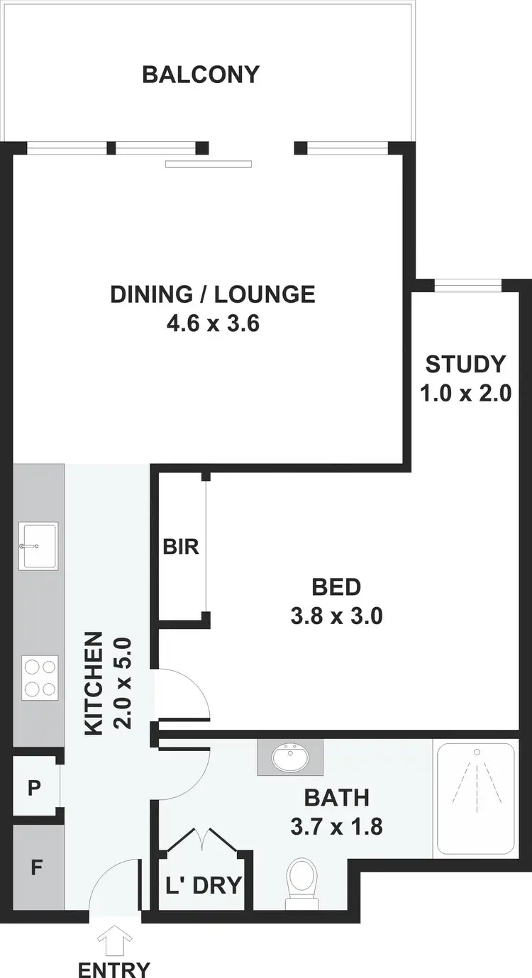 Floorplan of Homely apartment listing, 404B/1091 Plenty Road, Bundoora VIC 3083