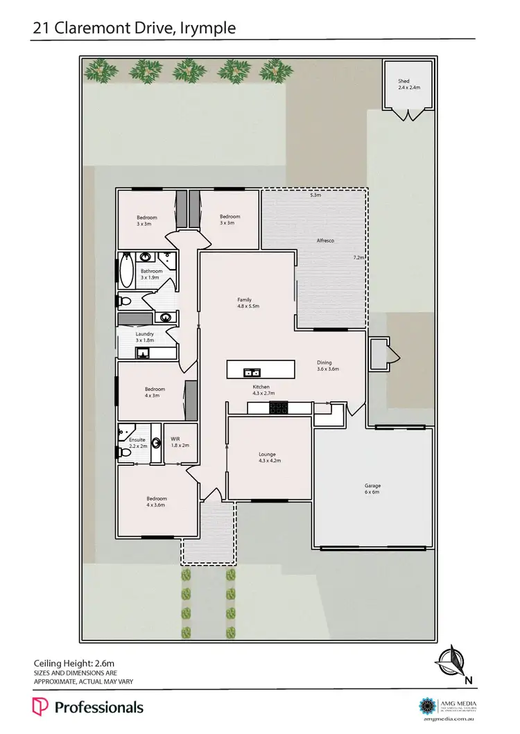 Floorplan of Homely house listing, 21 Claremont Drive, Irymple VIC 3498