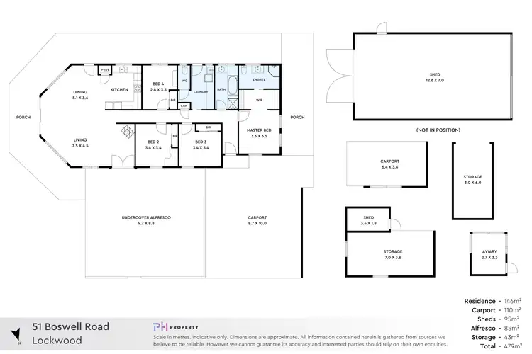 Floorplan of Homely house listing, 51 Boswell Road, Lockwood VIC 3551