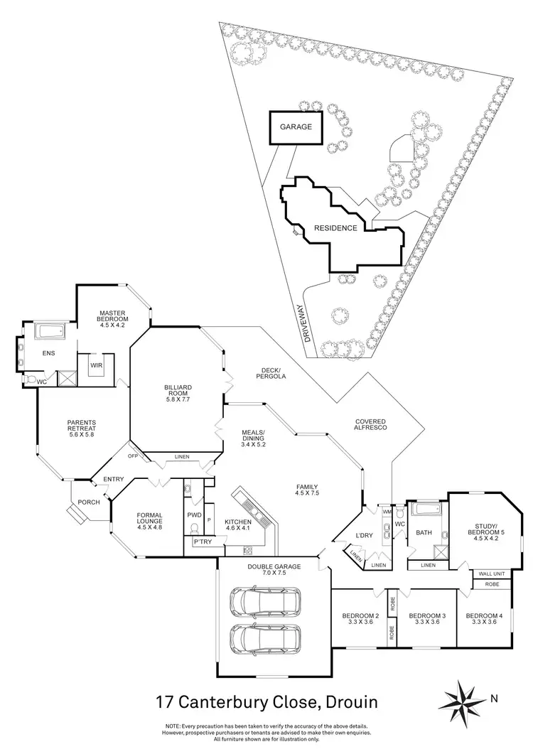 Floorplan of Homely house listing, 17 Canterbury Close, Drouin VIC 3818