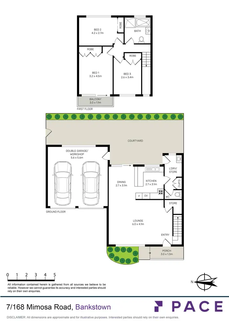 Floorplan of Homely townhouse listing, 7/168 Mimosa Road, Bankstown NSW 2200