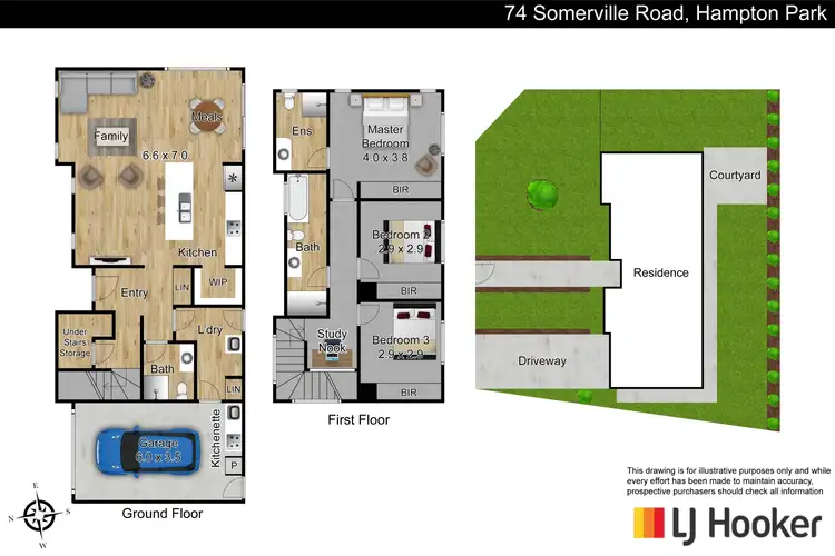 Floorplan of Homely house listing, 74 Somerville Road, Hampton Park VIC 3976