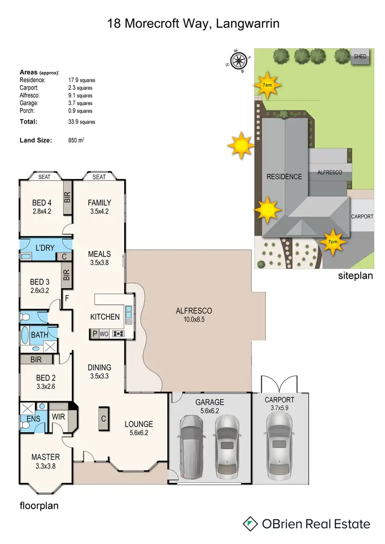 Floorplan of Homely house listing, 18 Morecroft Way, Langwarrin VIC 3910