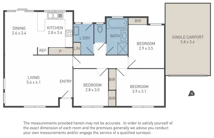 Floorplan of Homely unit listing, 1/34 Nangiloc Crescent, Werribee VIC 3030