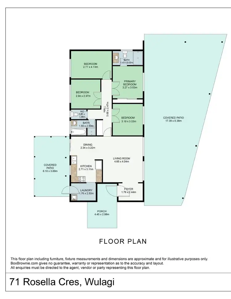 Floorplan of Homely house listing, 71 Rosella Crescent, Wulagi NT 812