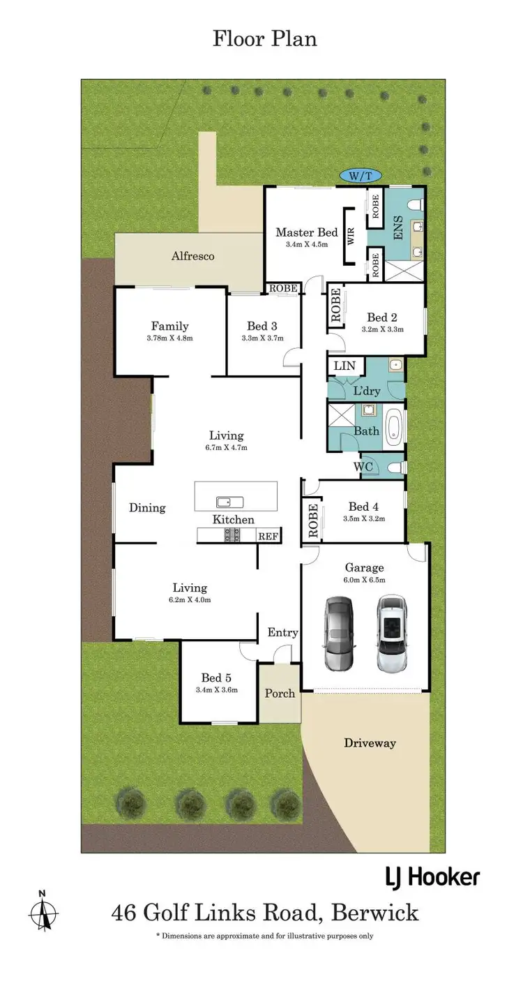 Floorplan of Homely house listing, 46 Golf Links Road, Berwick VIC 3806