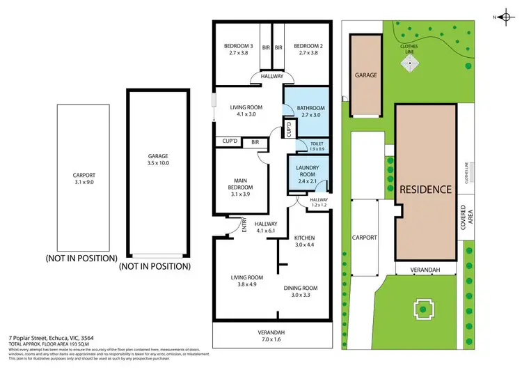 Floorplan of Homely house listing, 7 Poplar Street, Echuca VIC 3564