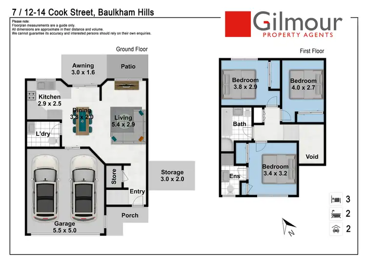 Floorplan of Homely townhouse listing, 7/12-14 Cook Street, Baulkham Hills NSW 2153