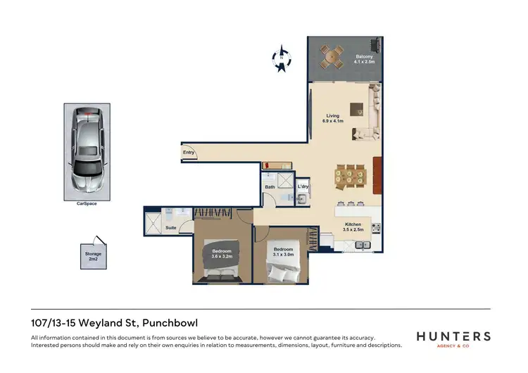Floorplan of Homely apartment listing, 107/13-15 Weyland Street, Punchbowl NSW 2196
