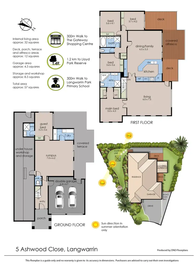 Floorplan of Homely house listing, 5 Ashwood Close, Langwarrin VIC 3910