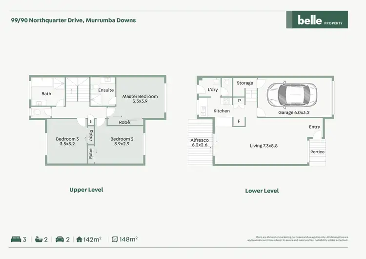 Floorplan of Homely townhouse listing, 99/90 Northquarter Drive, Murrumba Downs QLD 4503