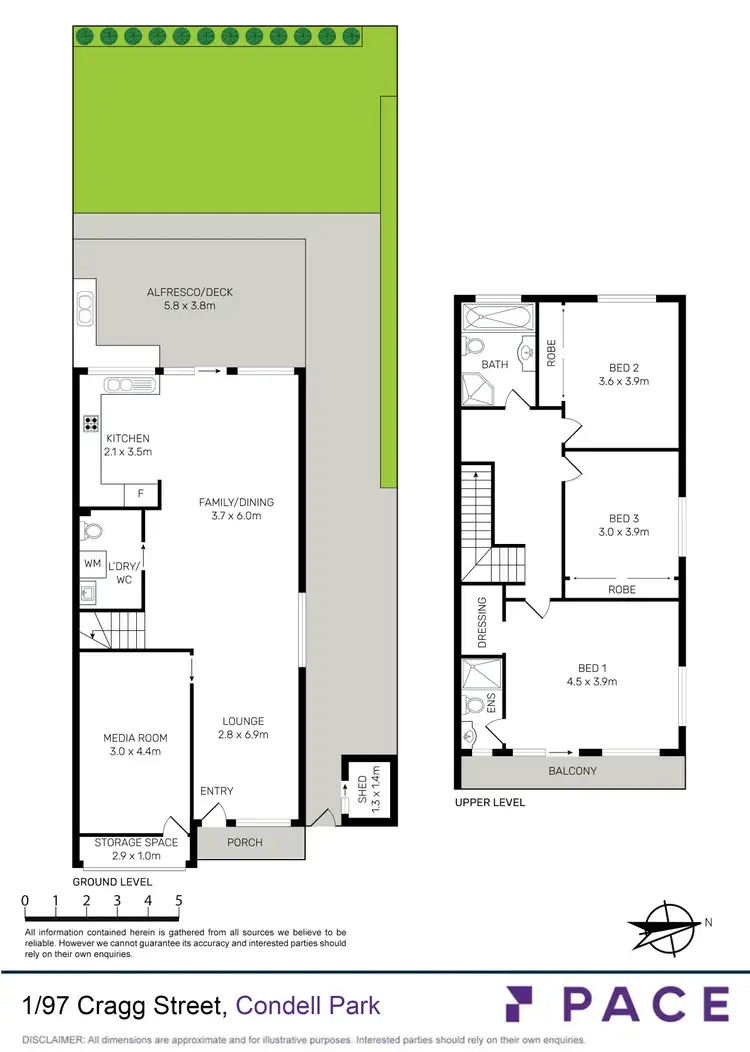 Floorplan of Homely semi-detached listing, 1/97 Cragg Street, Condell Park NSW 2200