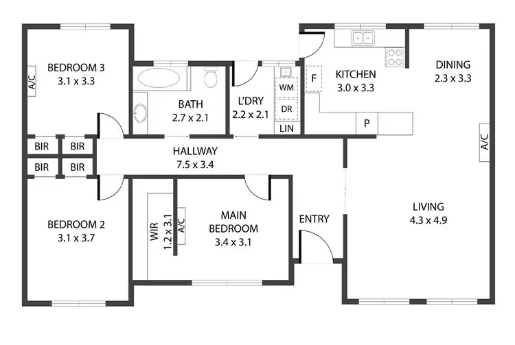 Floorplan of Homely house listing, 6 Button Street, Strathdale VIC 3550