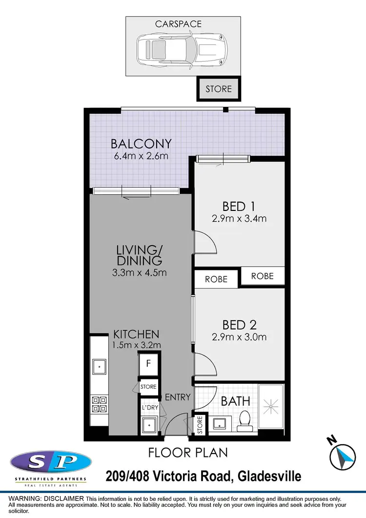 Floorplan of Homely apartment listing, 209/408 Victoria Road, Gladesville NSW 2111