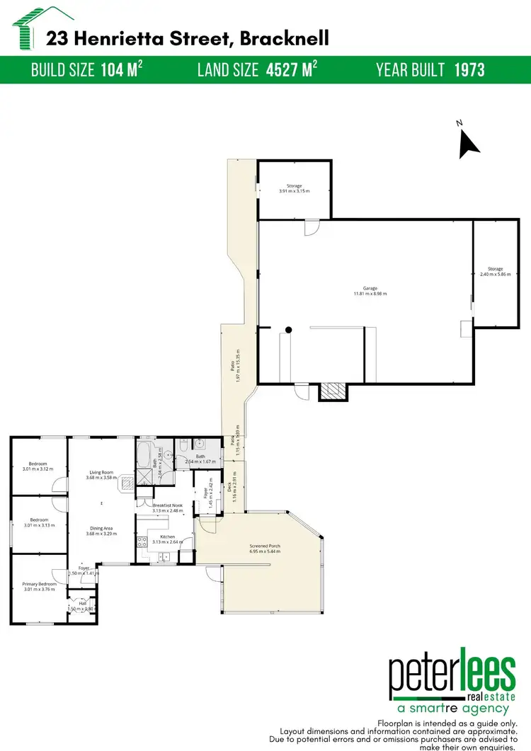 Floorplan of Homely house listing, 23 Henrietta Street, Bracknell TAS 7302