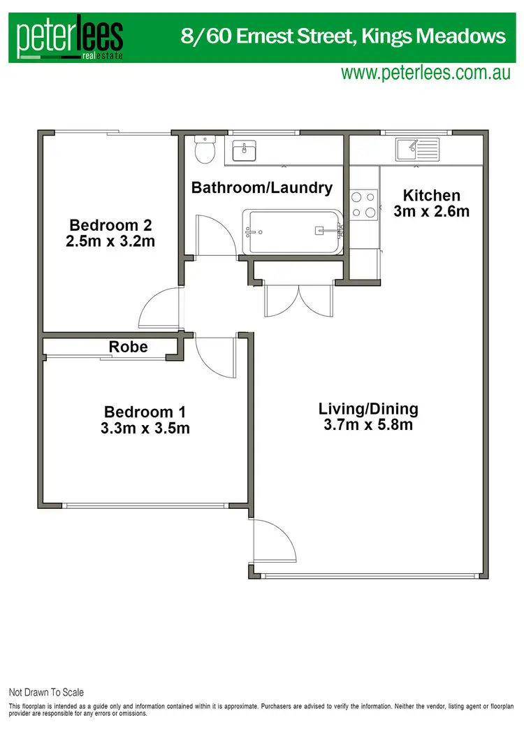 Floorplan of Homely unit listing, 8/60 Ernest Street, Kings Meadows TAS 7249