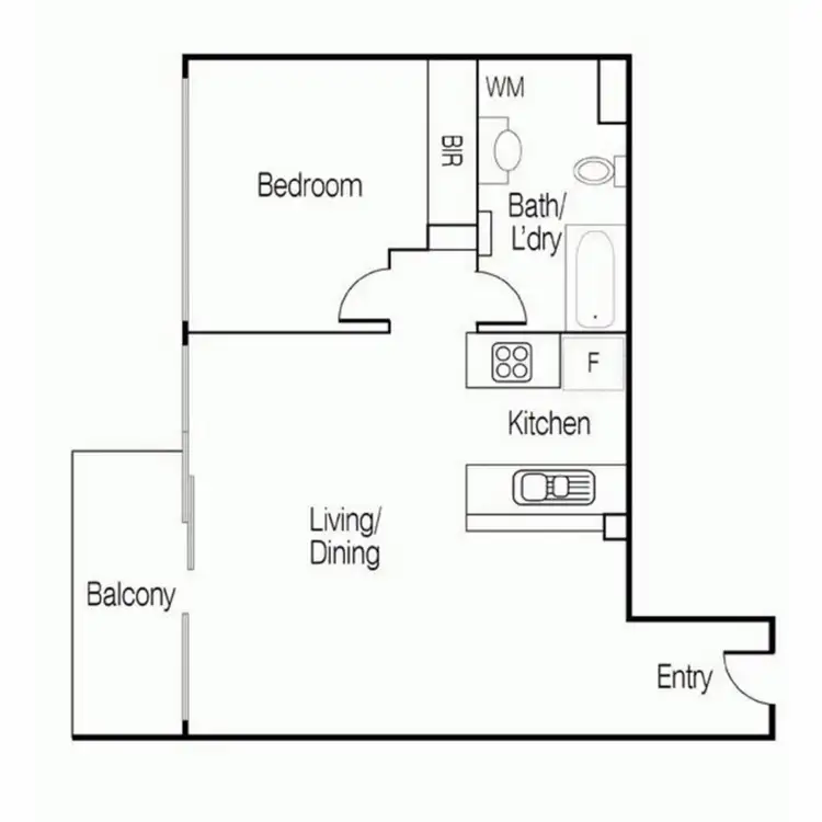 Floorplan of Homely apartment listing, 80/88 Kavanagh Street, Southbank VIC 3006
