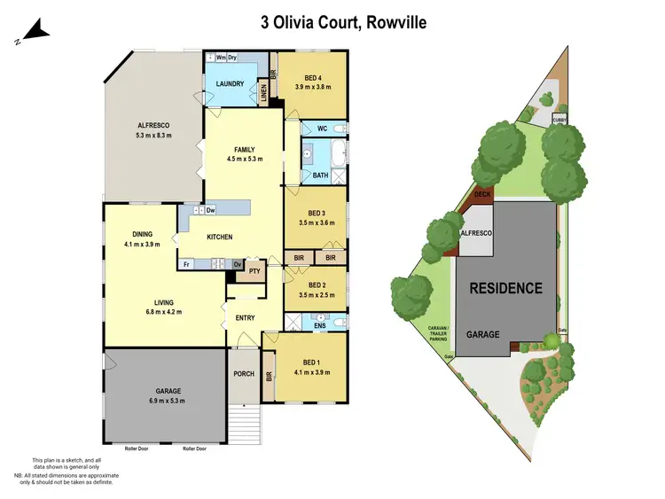 Floorplan of Homely house listing, 3 Olivia Court, Rowville VIC 3178