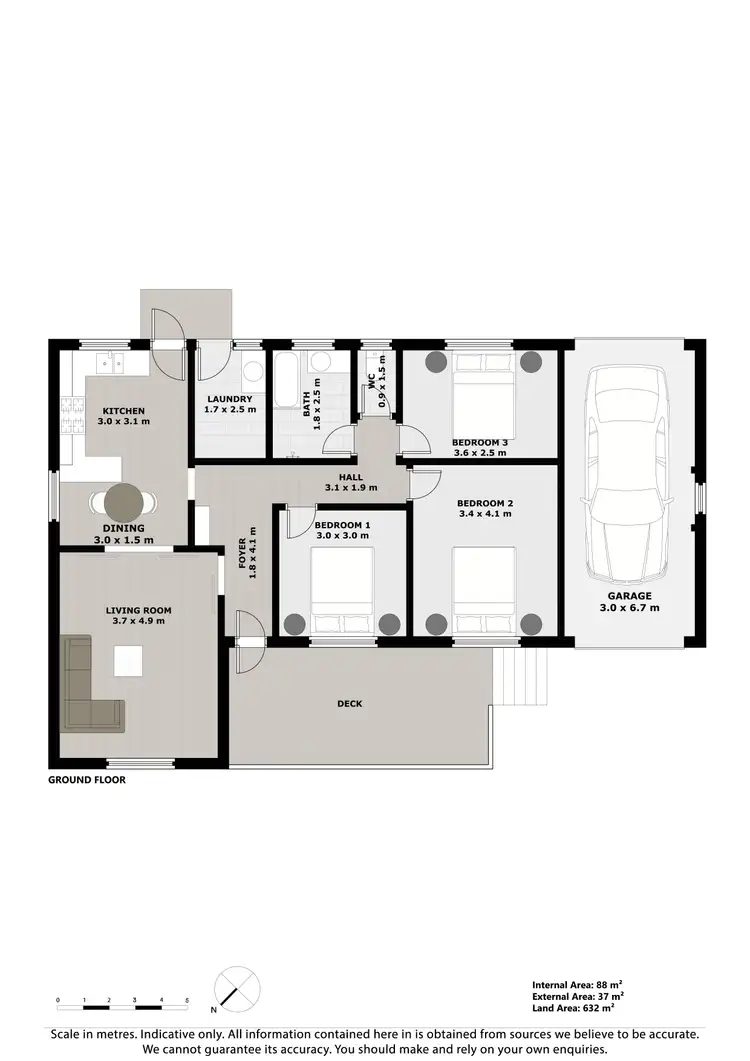 Floorplan of Homely house listing, 6 Burindi Avenue, Tamworth NSW 2340