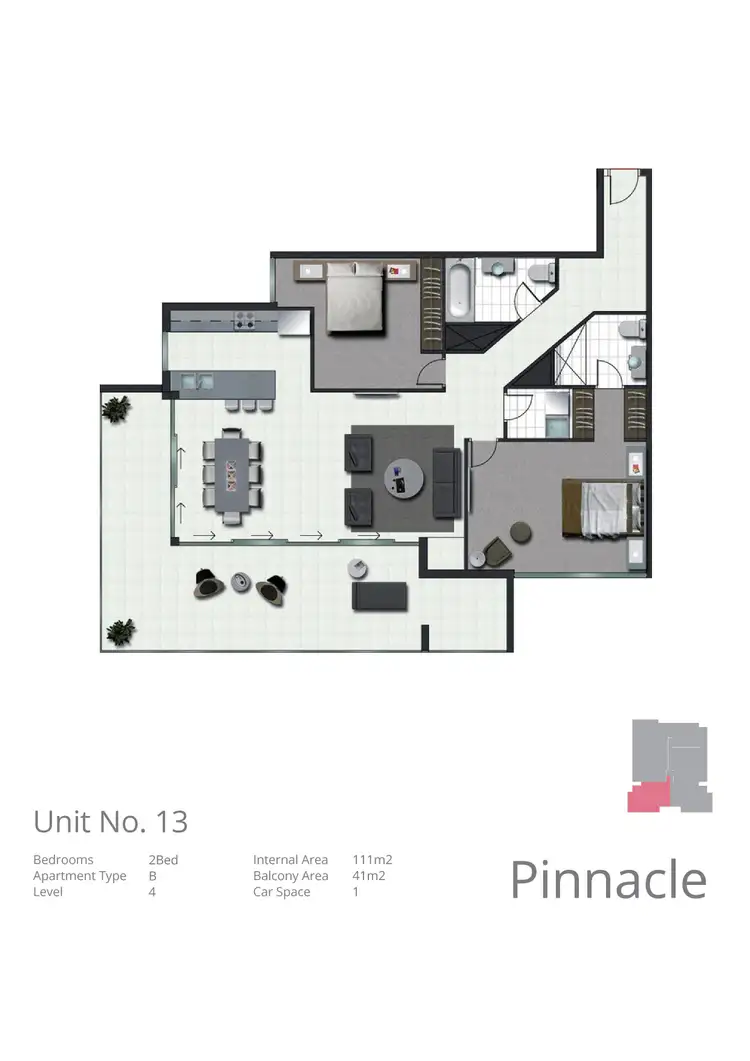 Floorplan of Homely unit listing, 13/20-24 Cliff Street, Yeppoon QLD 4703