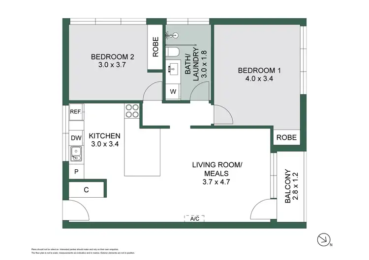 Floorplan of Homely apartment listing, 12/17 Dickens Street, Elwood VIC 3184