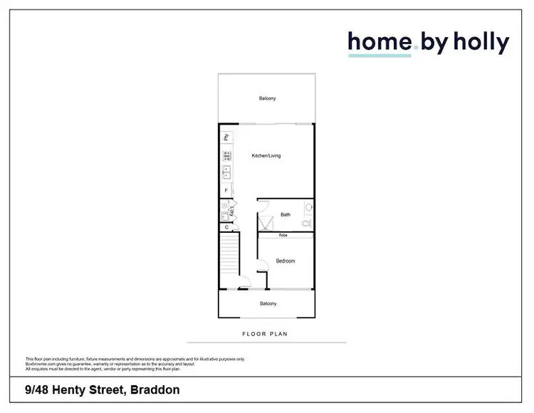 Floorplan of Homely apartment listing, 9/48 Henty Street, Braddon ACT 2612