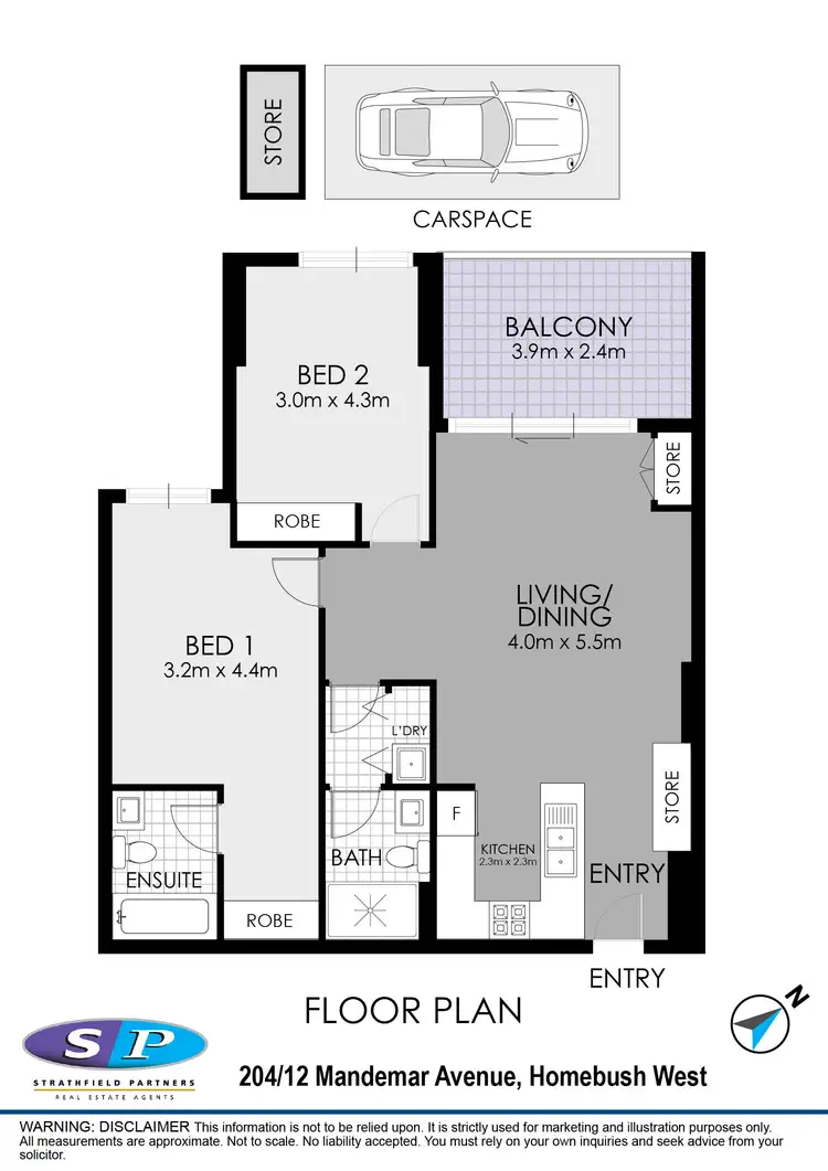 Floorplan of Homely apartment listing, 204/12-14 Mandemar Avenue, Homebush West NSW 2140