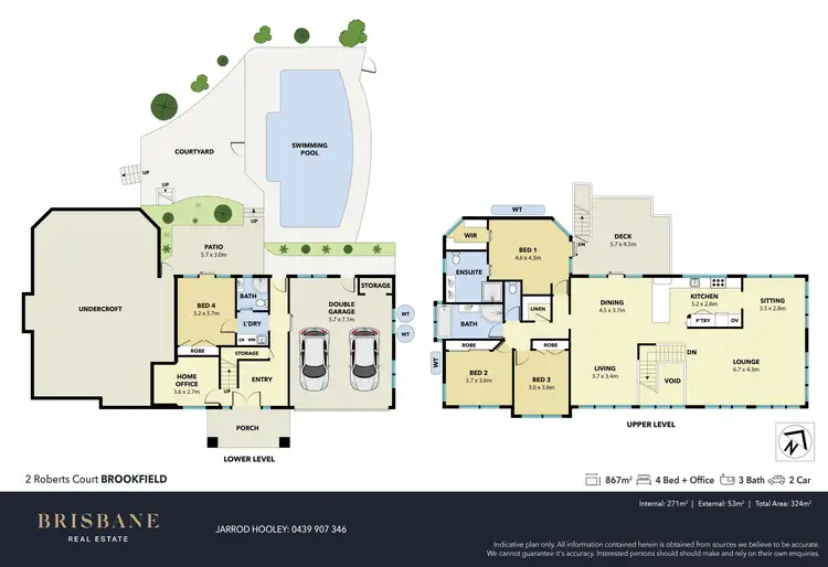 Floorplan of Homely house listing, 2 Roberts Court, Brookfield QLD 4069