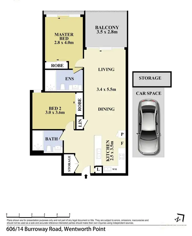 Floorplan of Homely apartment listing, 606/14 Burroway Road, Wentworth Point NSW 2127