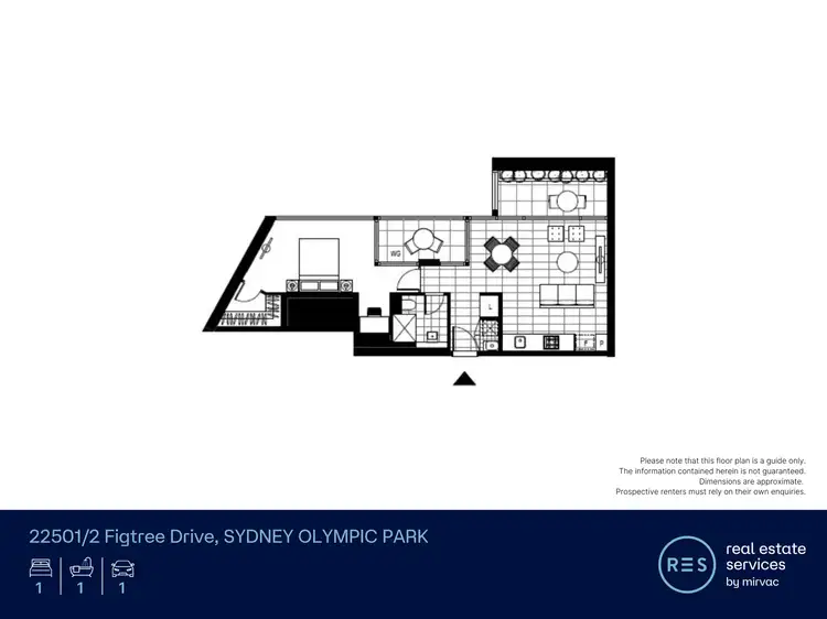 Floorplan of Homely apartment listing, 22501/2 Figtree Drive, Sydney Olympic Park NSW 2127