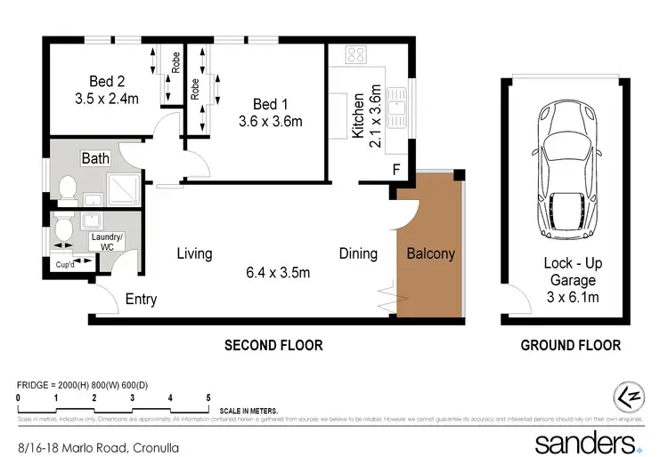 Floorplan of Homely unit listing, 8/16-18 Marlo Road, Cronulla NSW 2230
