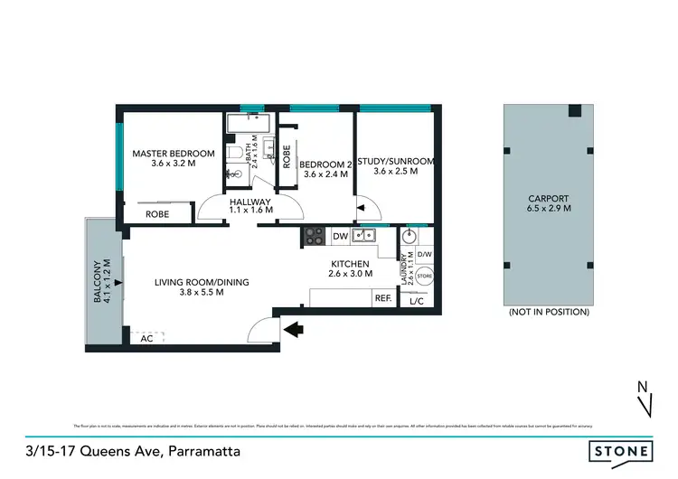 Floorplan of Homely apartment listing, 3/15-17 Queens Avenue, Parramatta NSW 2150
